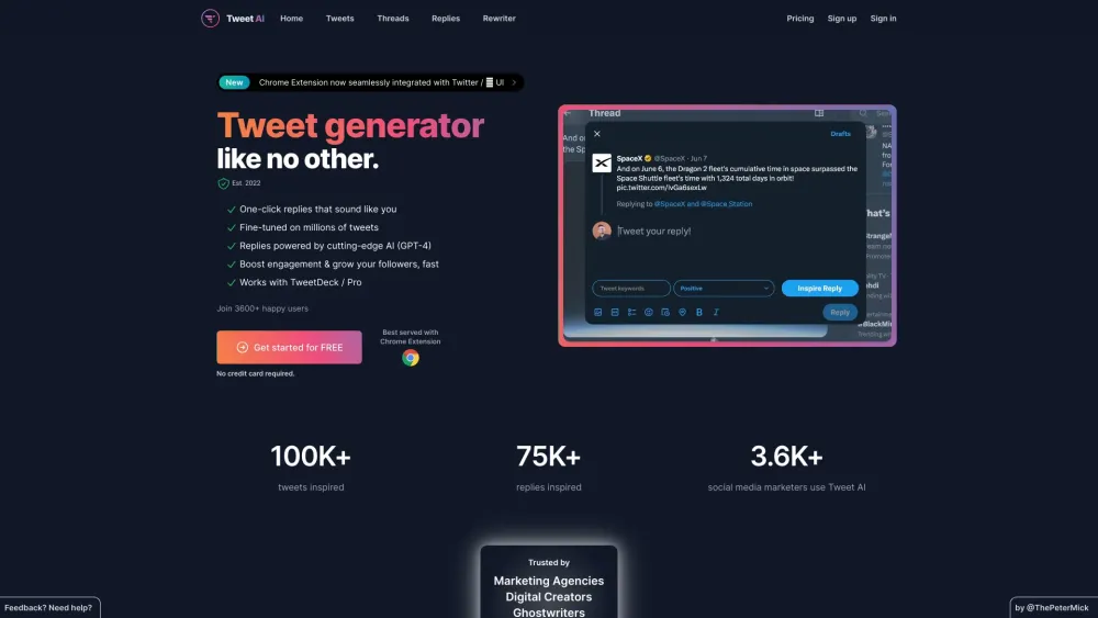 Tweet AI : Boost Sales & Engagement on X with Advanced AI Features