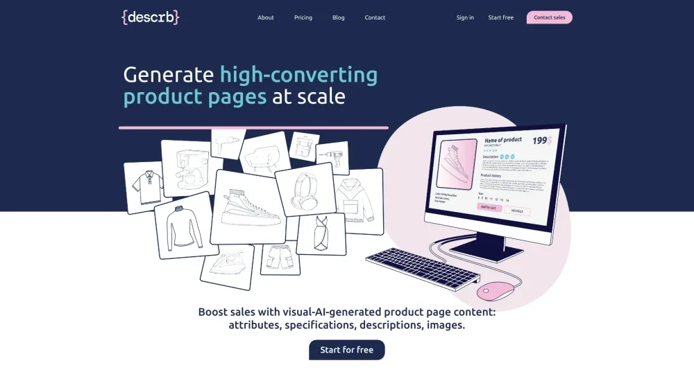 {descrb}: AI Tool - High-Converting, Scalable E-Commerce Content