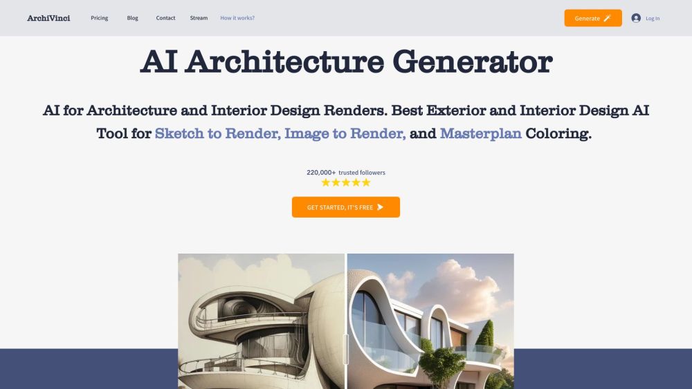 ArchiVinci: AI Tools for Sketch to Render, Interior & Exterior Design