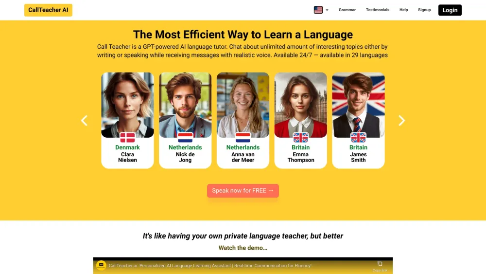 CallTeacher : AI Language Mentor for Efficient Learning