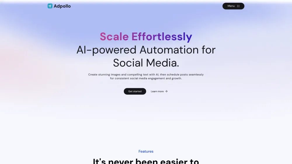 Adpollo: AI-Powered Social Media Content Generator & Scheduler