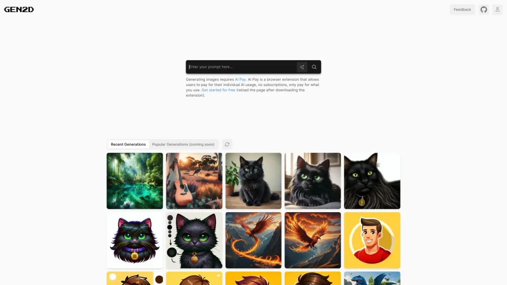 GEN2D: Effortless AI Image Generation & Permanent Hosting Forever