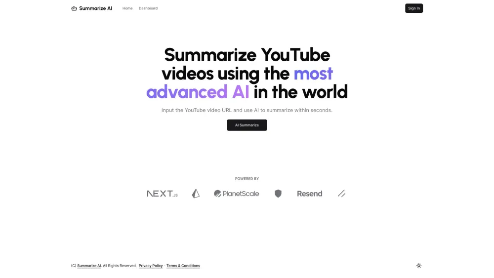 Summarize AI: Swift Video Summarization with AI in Seconds