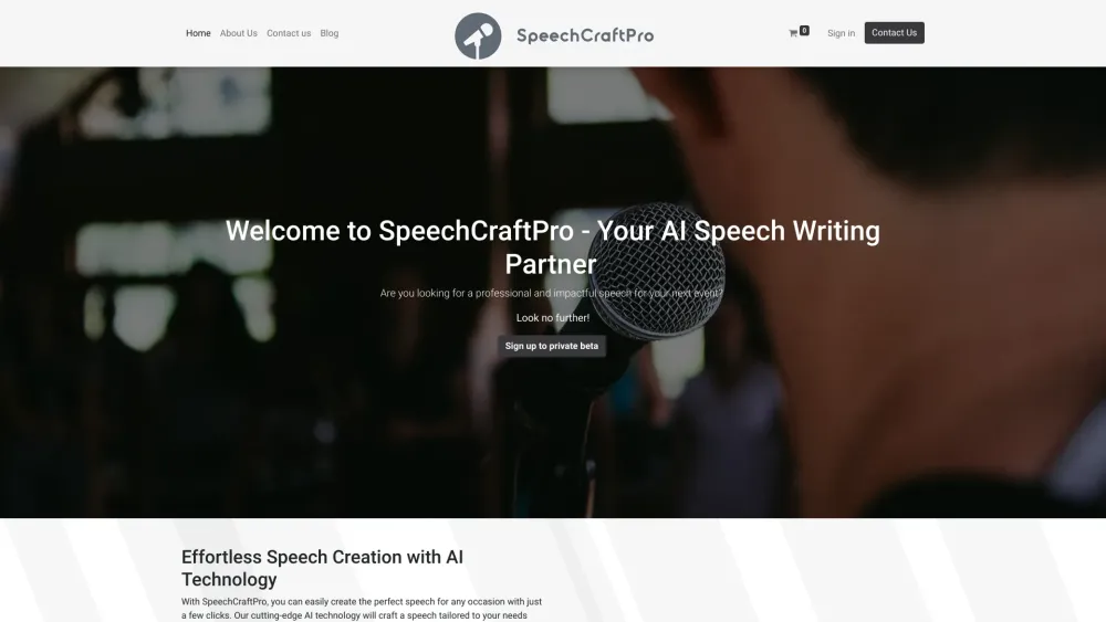 SpeechCraftPro: AI-Powered Speech Writing & Editing Service - AI Speech Writing