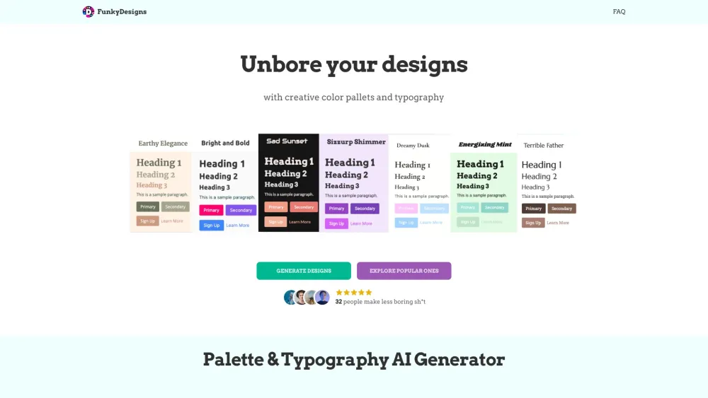 FunkyDesigns: AI Typography & Color Palette Creation for Funky Designs