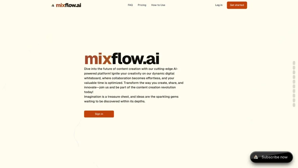 MixFlow.AI : Infinite Canvas for Creativity & Collaboration Powered by AI