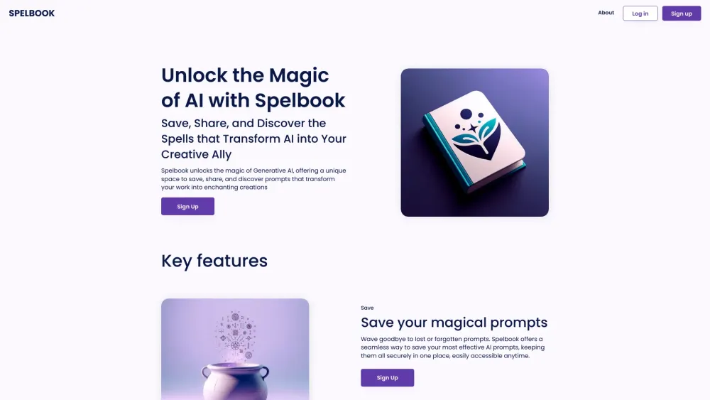 Spelbook: Save, Share, Discover Prompts that Unlock AI Magic