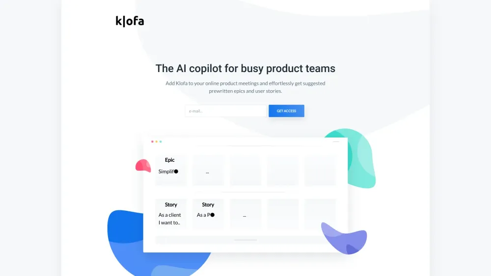 Klofa : AI Copilot for Busy Product Teams, Boosting Efficiency