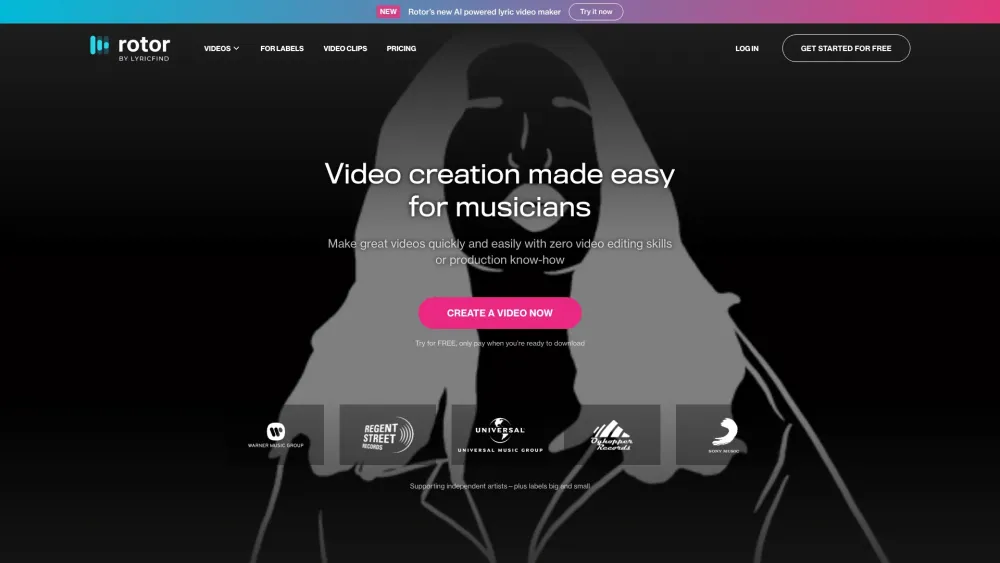 Rotor Videos: Ultimate Music Video Creator for Musicians - Key Features