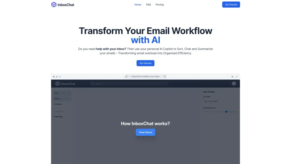 InboxChat.ai: AI Copilot for Email Sorting, Chatting & Summarizing