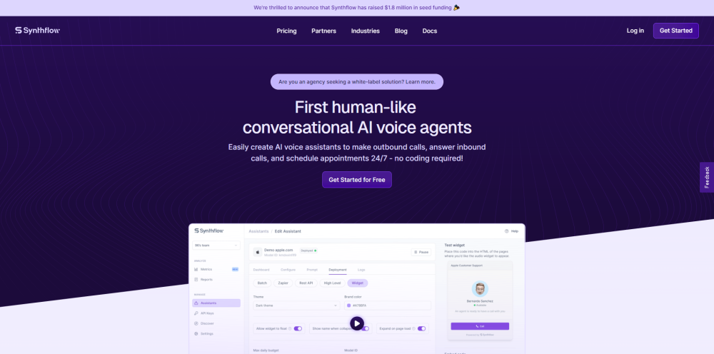 Synthflow AI: Build AI Agents, Schedule, Handle Calls Effortlessly