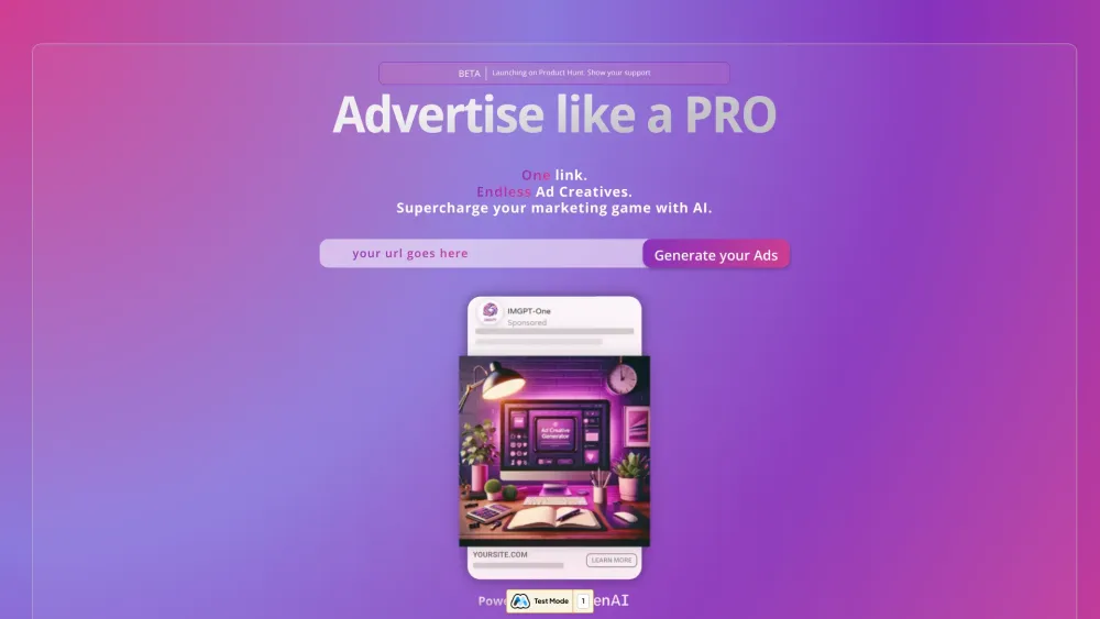 IMGPT: Generative AI Marketing Software for Ads