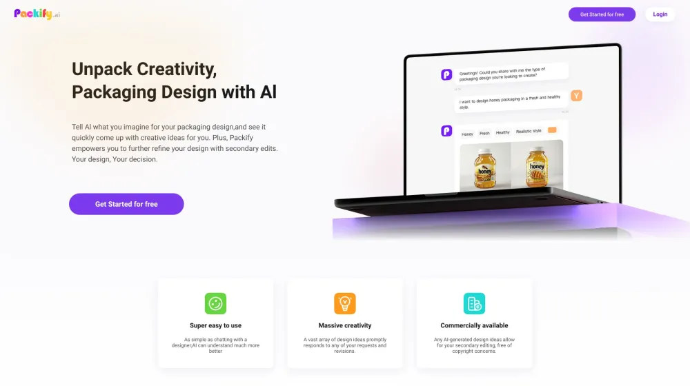 Packify.ai: Unleash Creativity with AI-Powered Packaging Design Solutions