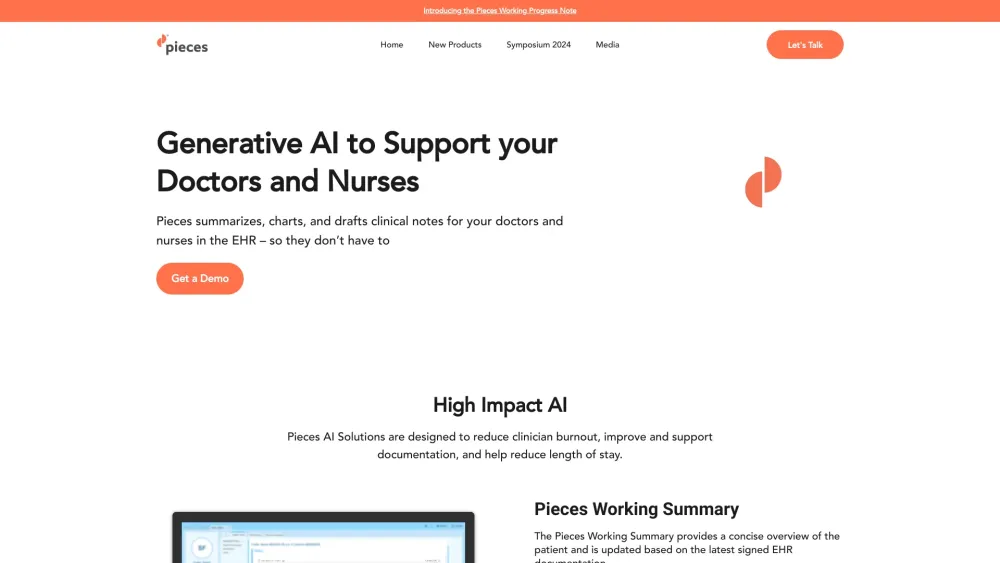 Pieces Technologies: Clinical AI Summarizes, Charts, Drafts Notes