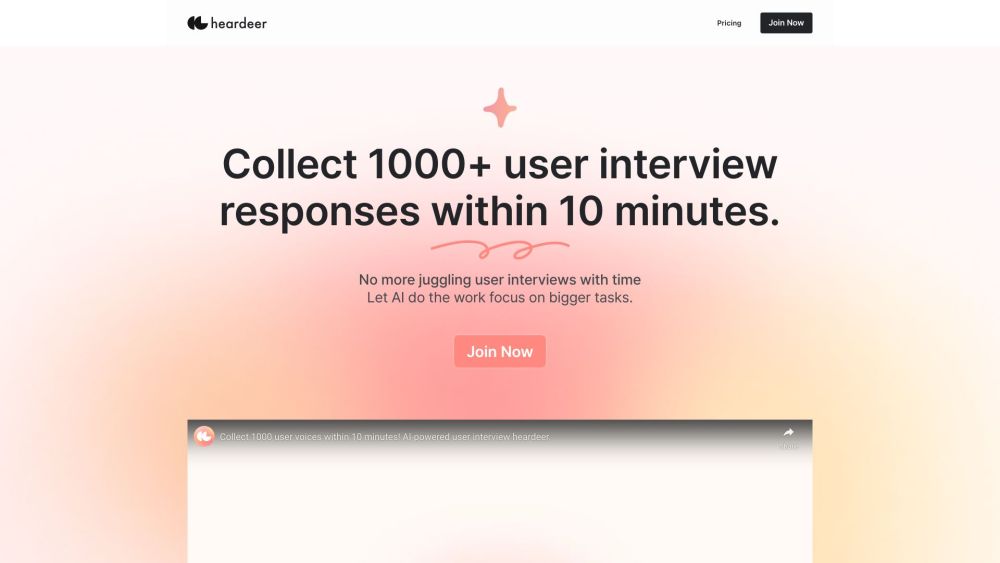 Heardeer: Collect 1000+ User Interviews Responses in Just 10 Minutes