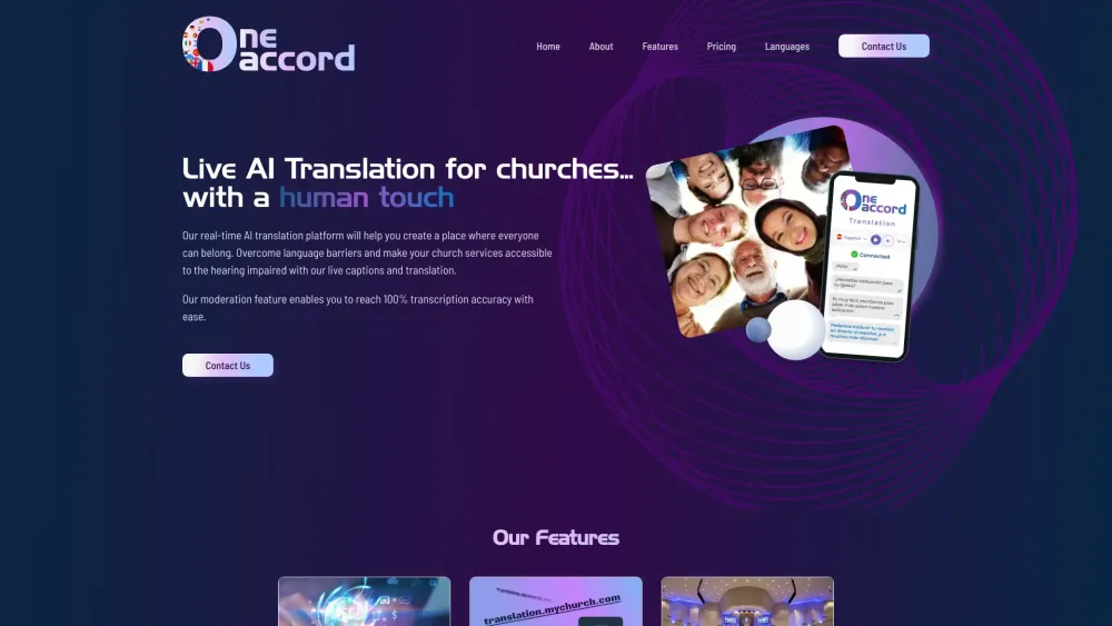 OneAccord: Live AI Translation for Accessible Church Services