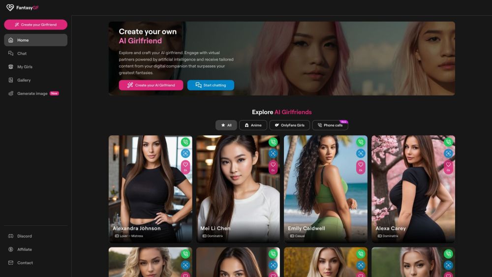 FantasyGF.ai: Create, Chat with Your Personal AI Girlfriend!