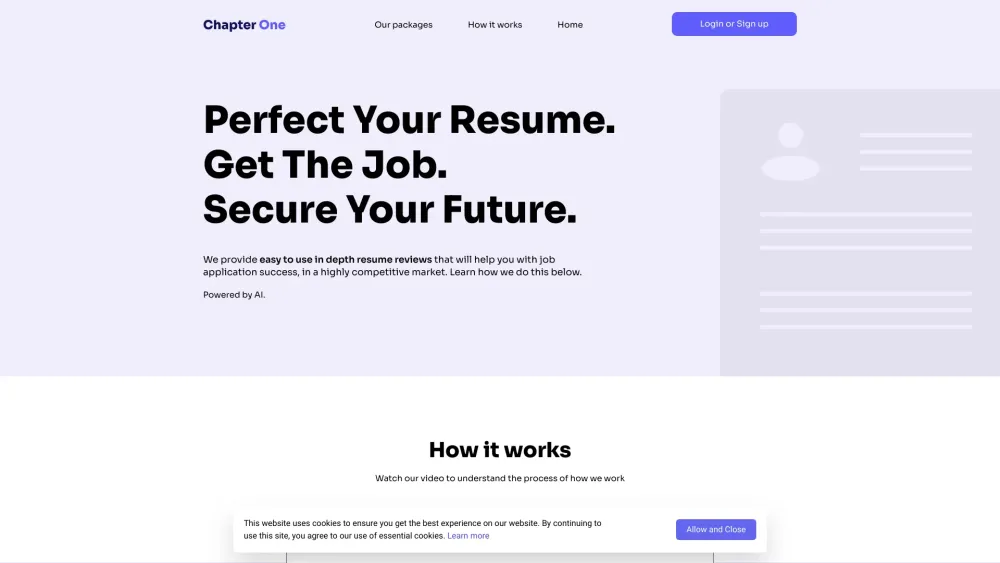 Chapter One: AI-Powered Resume Analysis Services Platform - Advanced AI Tech