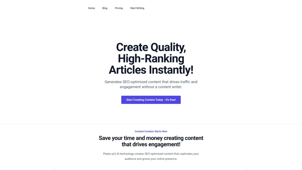 Platen.ai: Creates Blogs, LinkedIn Posts, Branded Emails Without AI Markers