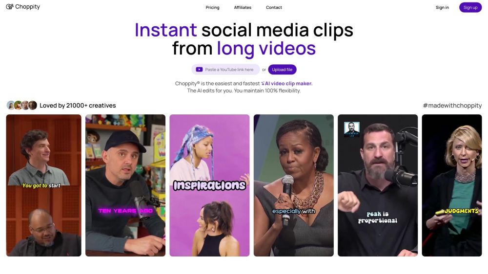 Choppity: Effortless AI Podcast Clips for Social Media