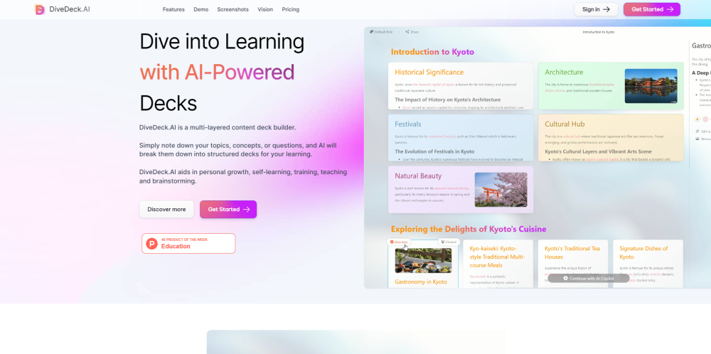 DiveDeck : AI Copilot, Multi-Layered Content Deck Builder