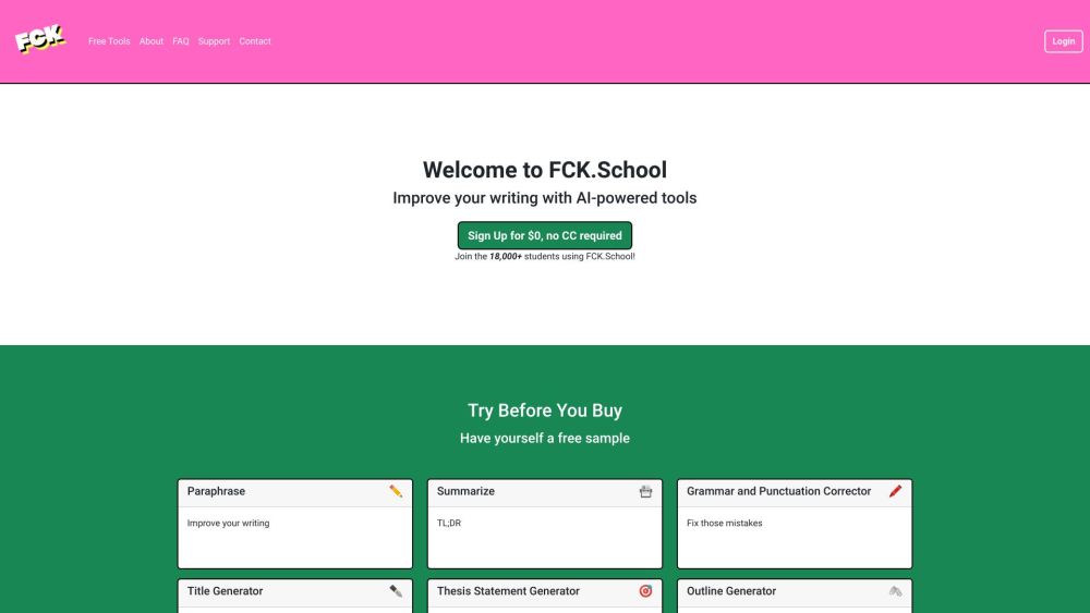 FCK.School: AI Writing Tools to Enhance Student Skills