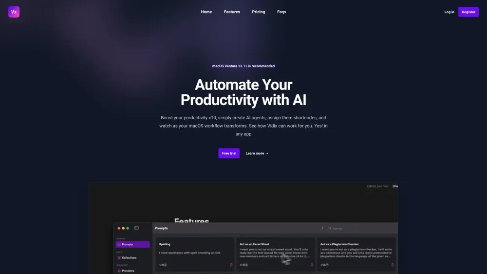 Vidix: AI-Powered macOS Tool for Automating Tasks, Boosting Productivity