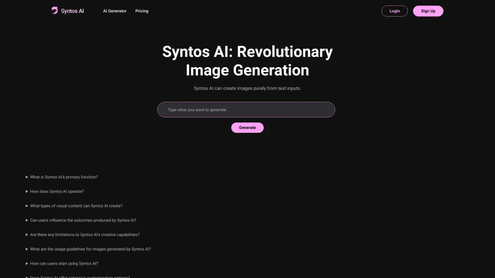 Syntos AI: Revolutionary Tool for Creating Images from Text Inputs