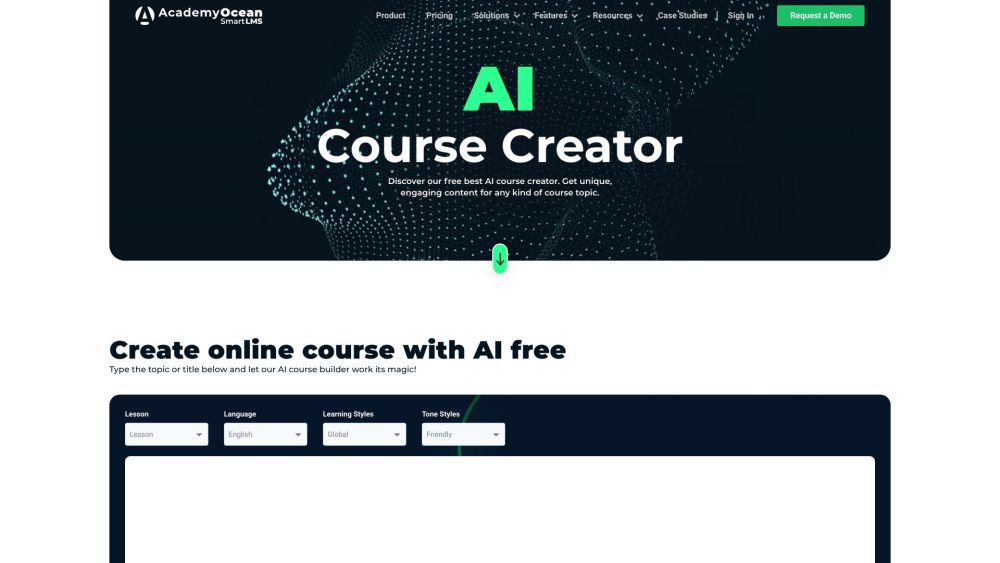 AcademyOcean: AI Course Creator to Build Efficient Online Courses