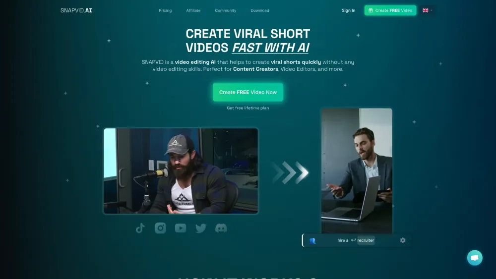 SNAPVID: Create Viral Videos Fast, No Skills Needed