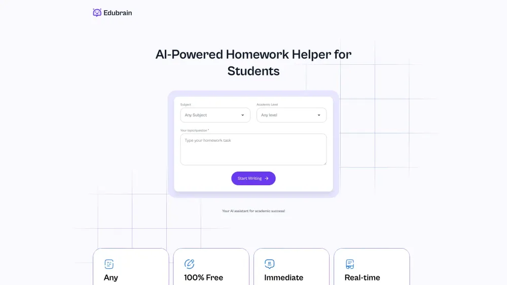 Edubrain.ai: AI Homework Assistant for Efficient Study