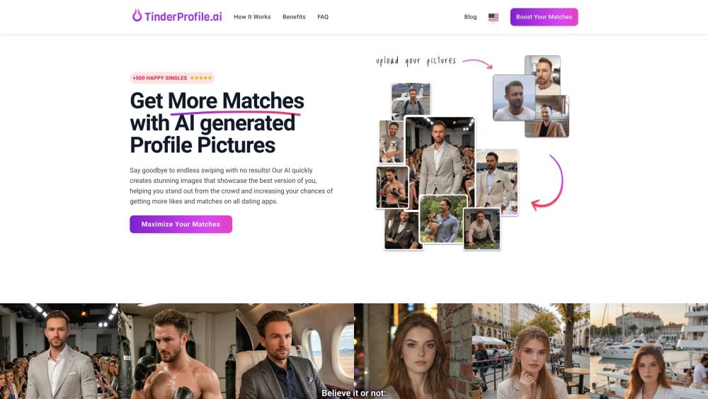 TinderProfile.ai: AI Dating Profiles & Pro Photos - Win More Matches