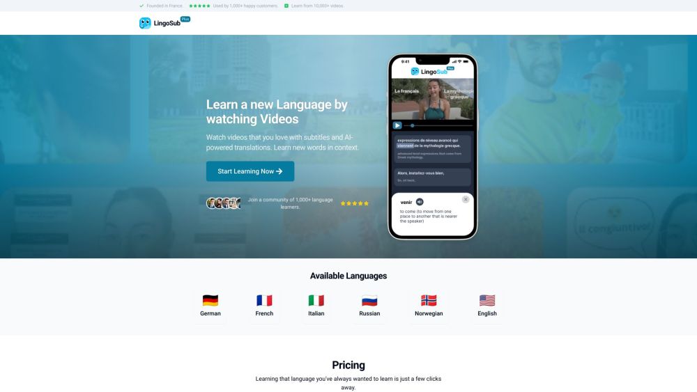 LingoSub: Learn Languages with Subtitled Videos