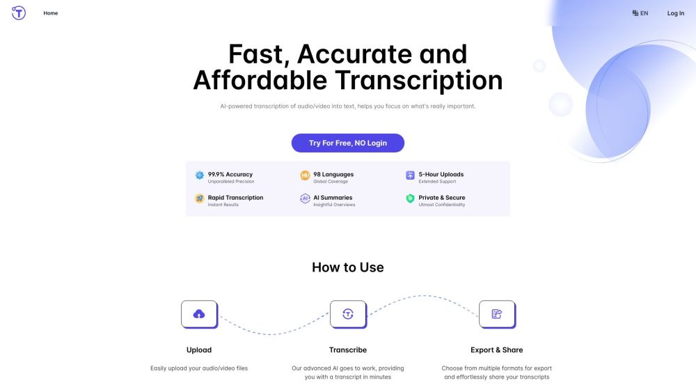 Transcribe Free Online: AI Audio/Video to Text Transcription Service