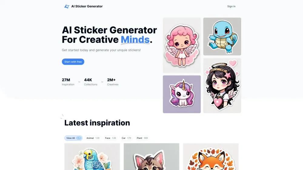 AI Sticker Generator: Free, Unique Creations Online with AI Tech