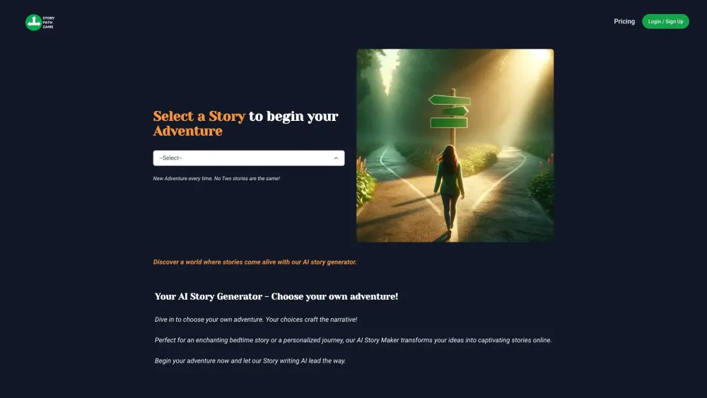 StoryPathGame: AI-Powered Personalized Adventure Story Platform