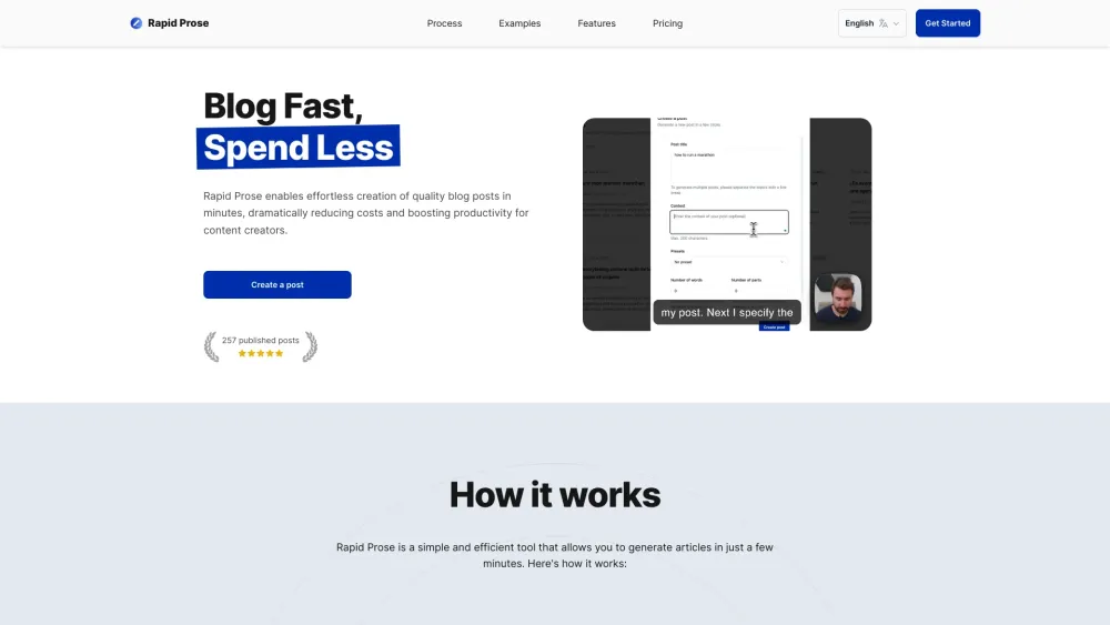 Rapid Prose: Create Quality Blog Posts Quickly, Affordably, Effortlessly