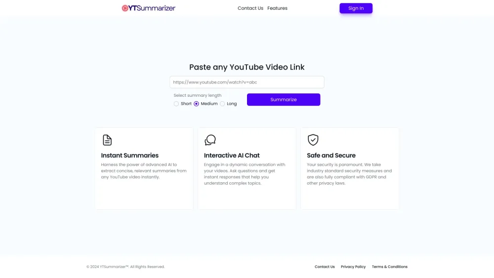 YTSummarizer: AI-Powered Free Tool to Digest YouTube Content