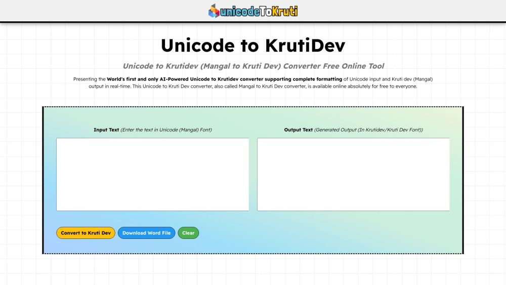 Unicode to Kruti Dev Converter: Free, Real-Time Unicode to Mangal Conversion