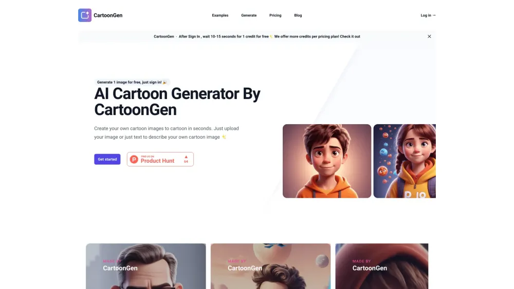 CartoonGen: AI Avatars from Text or Images in Pixar Style