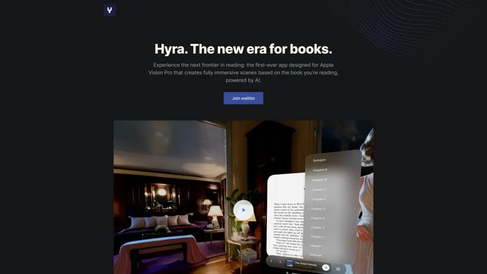 Hyra: Immersive AI Reading App for Apple Vision Pro : Key Features