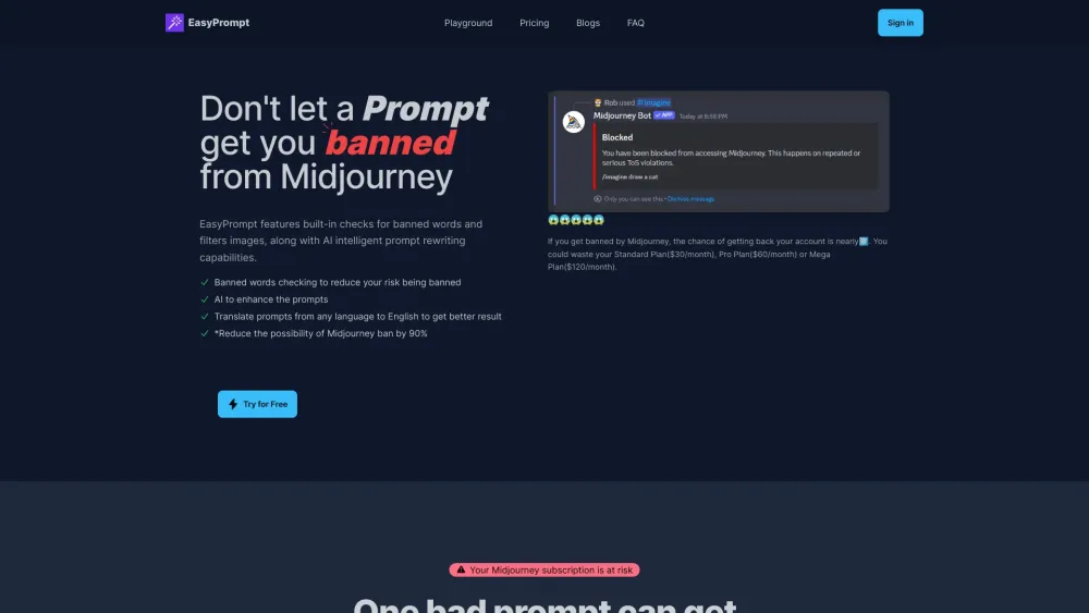 EasyPrompt: AI-Driven Tool - Craft Midjourney Prompts Effortlessly