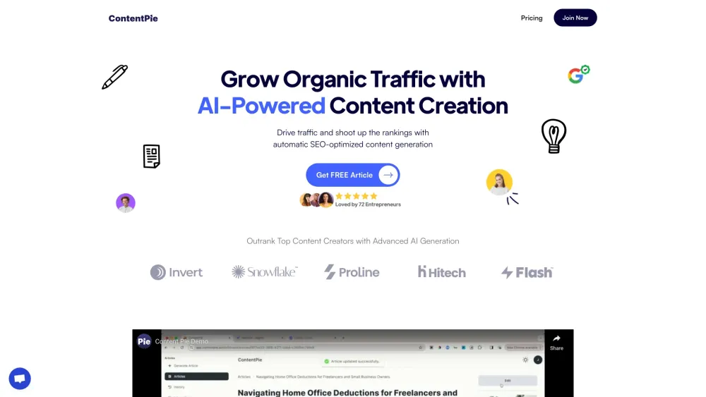 ContentPie: AI-Powered SEO Articles, Visuals & Multilingual Creation