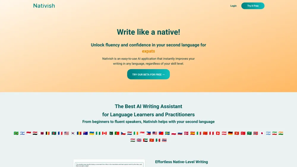 Nativish: Boost Confidence & Improve Second Language Writing Skills