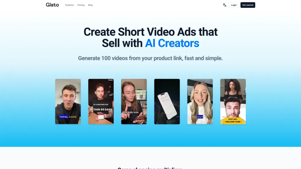 Glato AI: AI Creators for Efficient Short Video Ads Creation