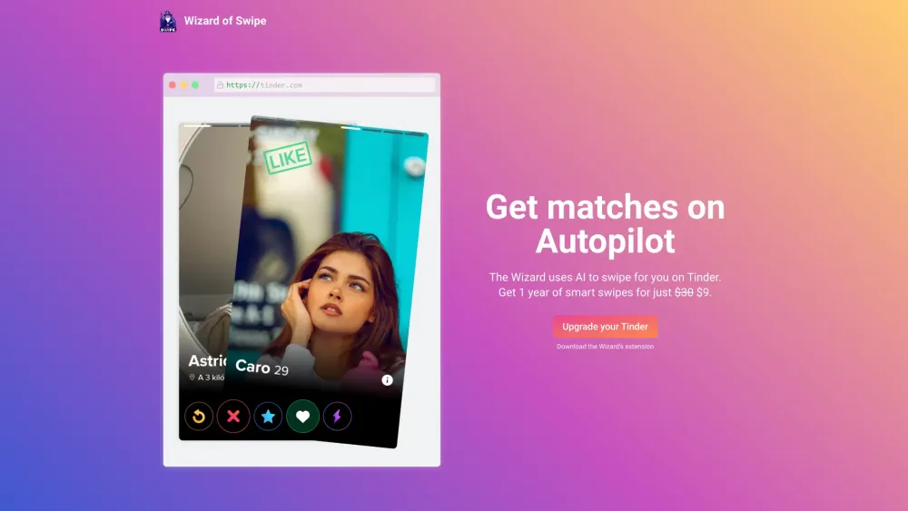 Wizard of Swipe: Automate Tinder Swipes with Advanced AI