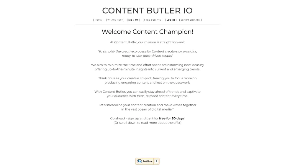 Content Butler.io: AI Trend Prediction & YouTube Script Creation Tools