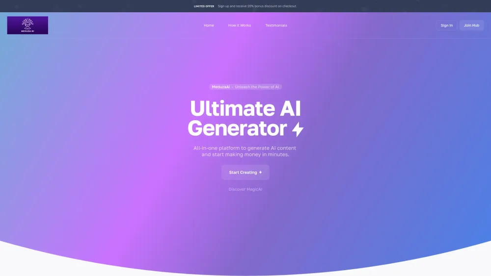 MeduzaAi: AI Chatbot, Content Generator & Money-Maker in Minutes