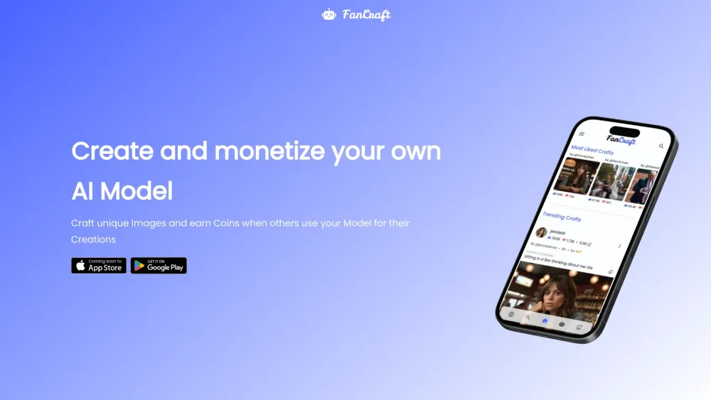 FanCraft: Create, Share & Monetize Unique AI Models with Photos