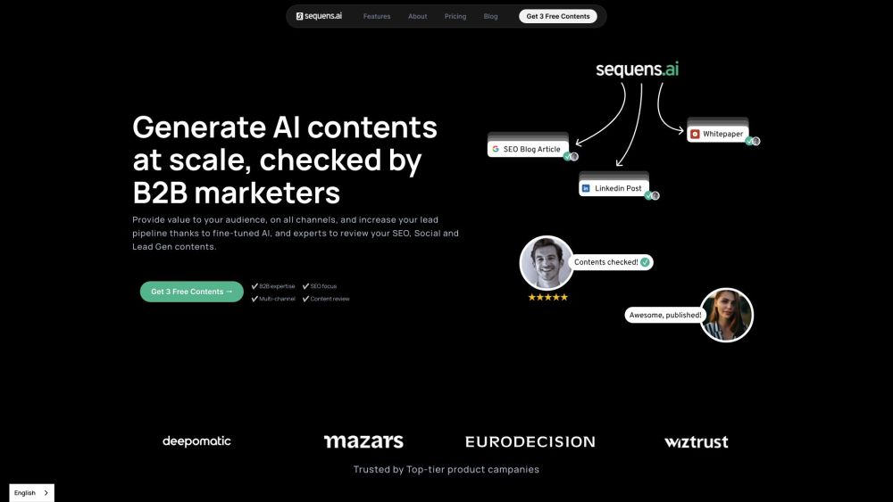 Sequens.ai: AI Content Generation for B2B Marketing Needs